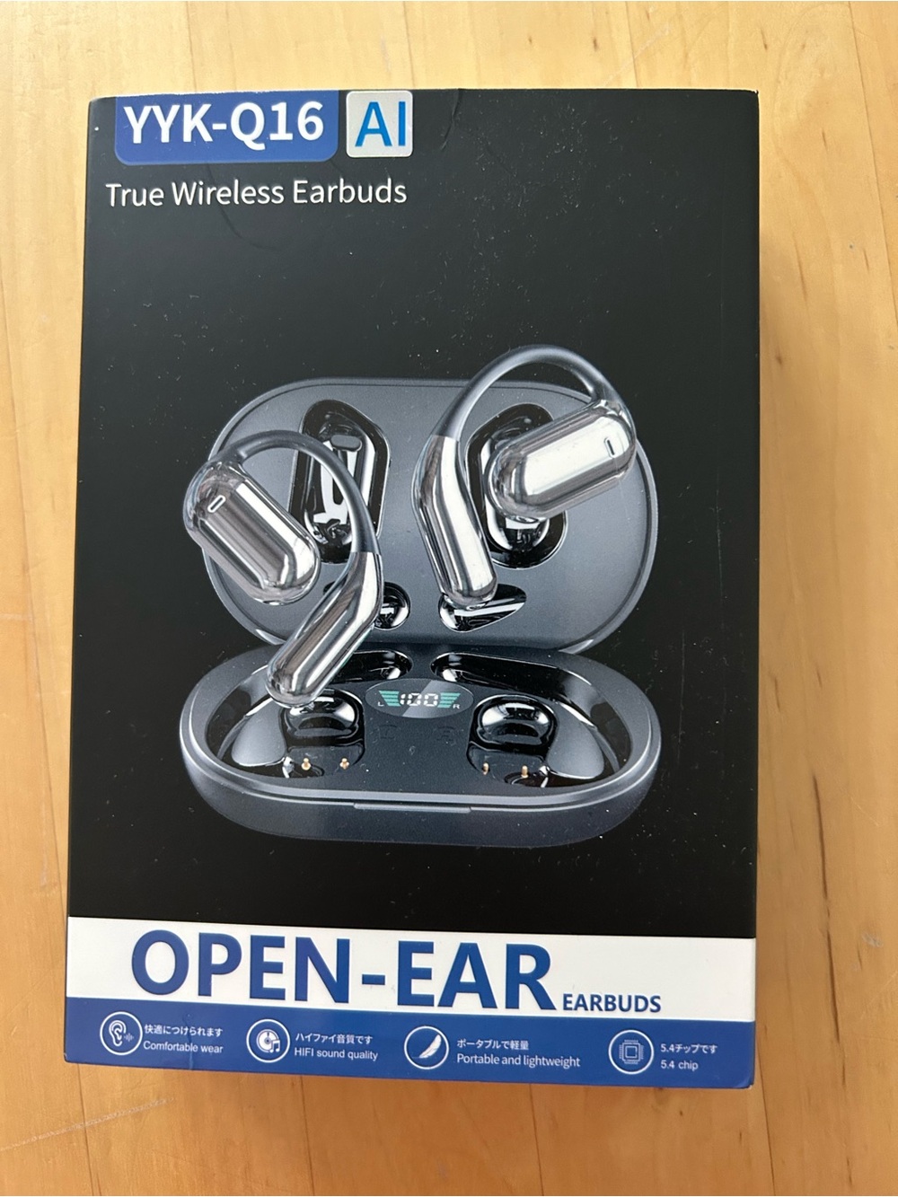 YYK-Q16 True Wireless Open-Ear Earbuds in Charcoal